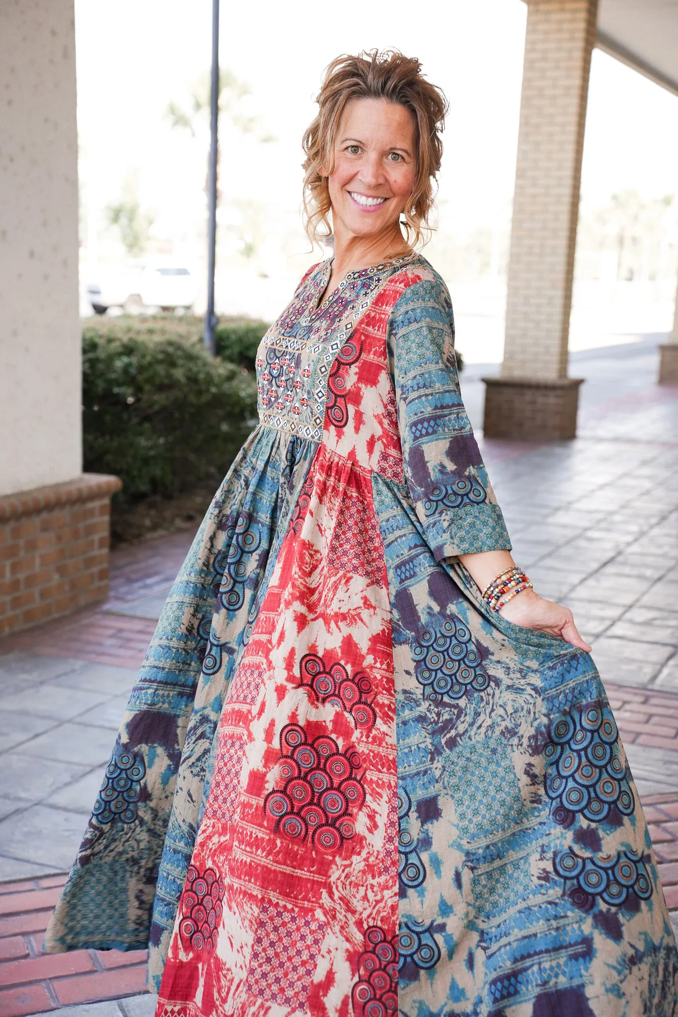 Boho Embroidered Dress