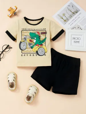 Boys Graphic T-Shirt and Shorts Set