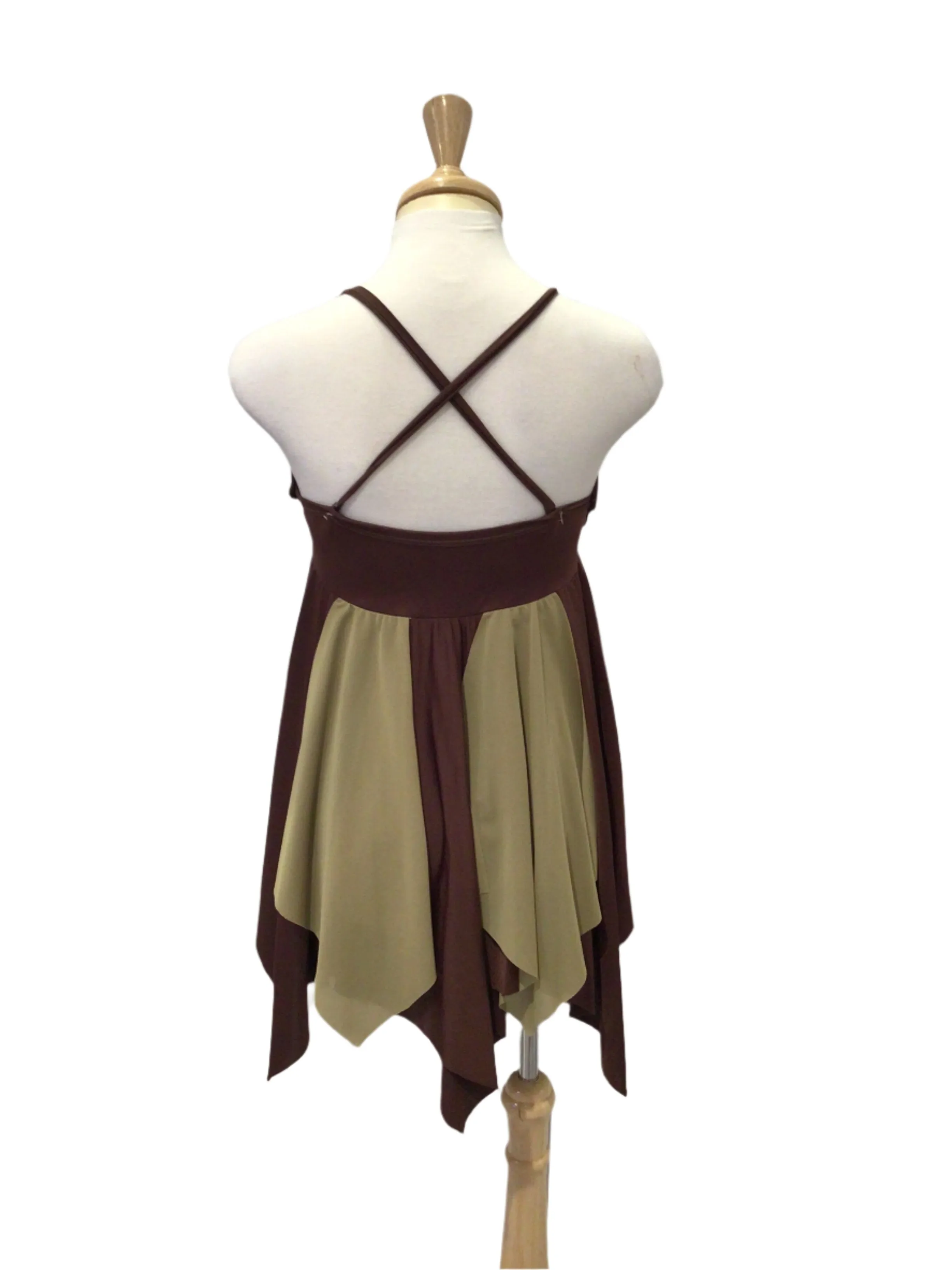 Brown and Green Forest Fairy Dress