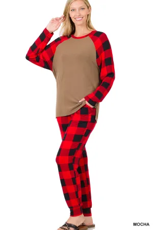 Buffalo Plaid Lounge Set