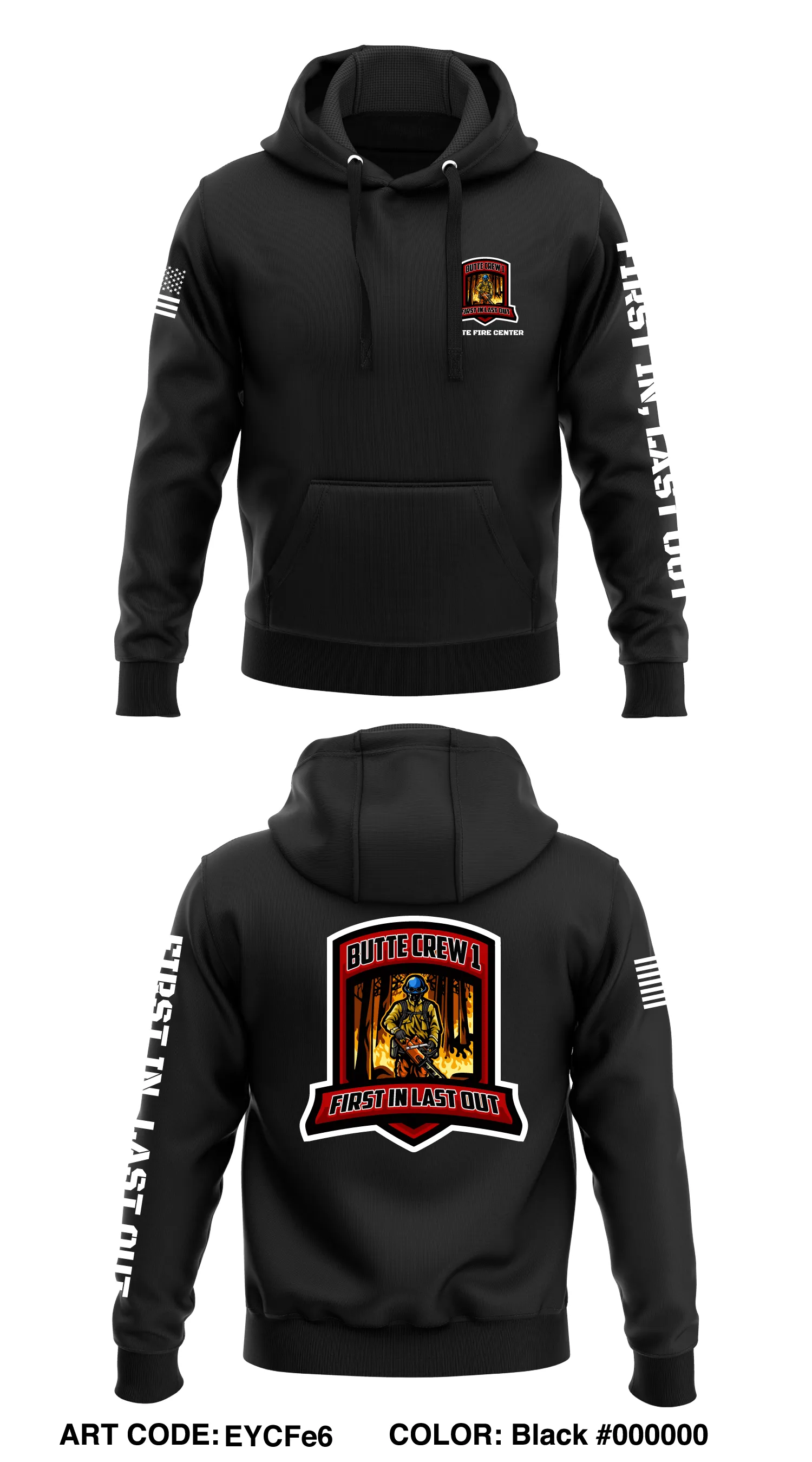 Butte Crew 1 Store 1  Core Men's Hooded Performance Sweatshirt - EYCFe6
