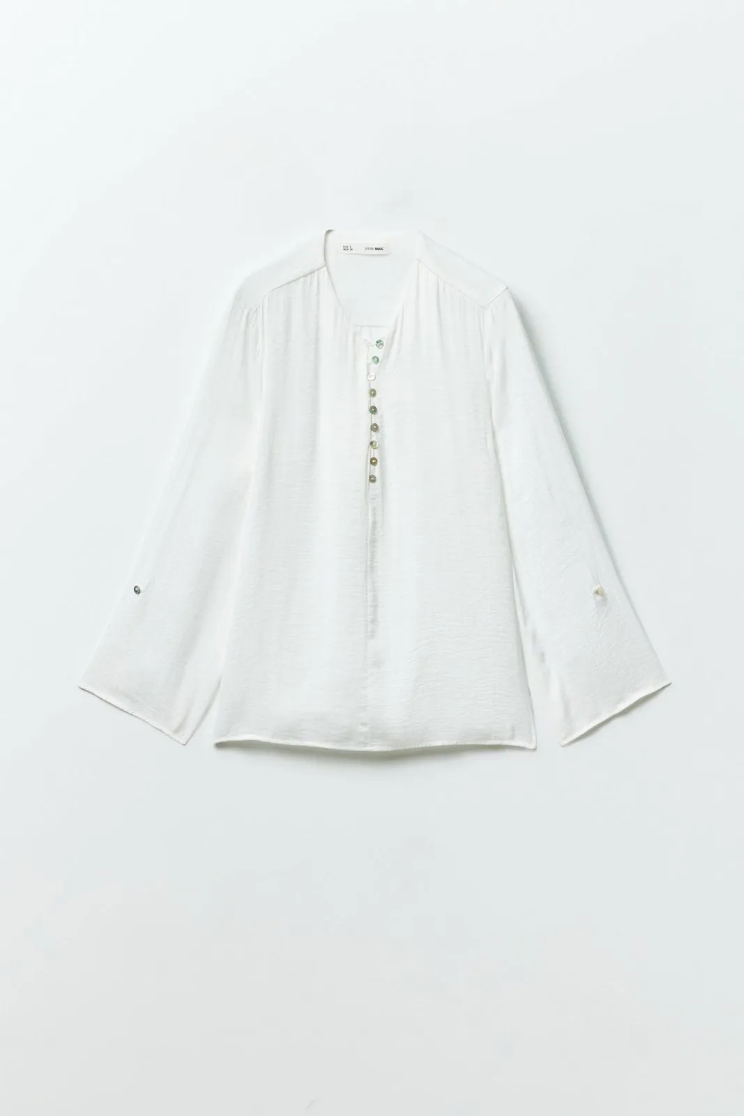 Buttons loose-fit blouse - White