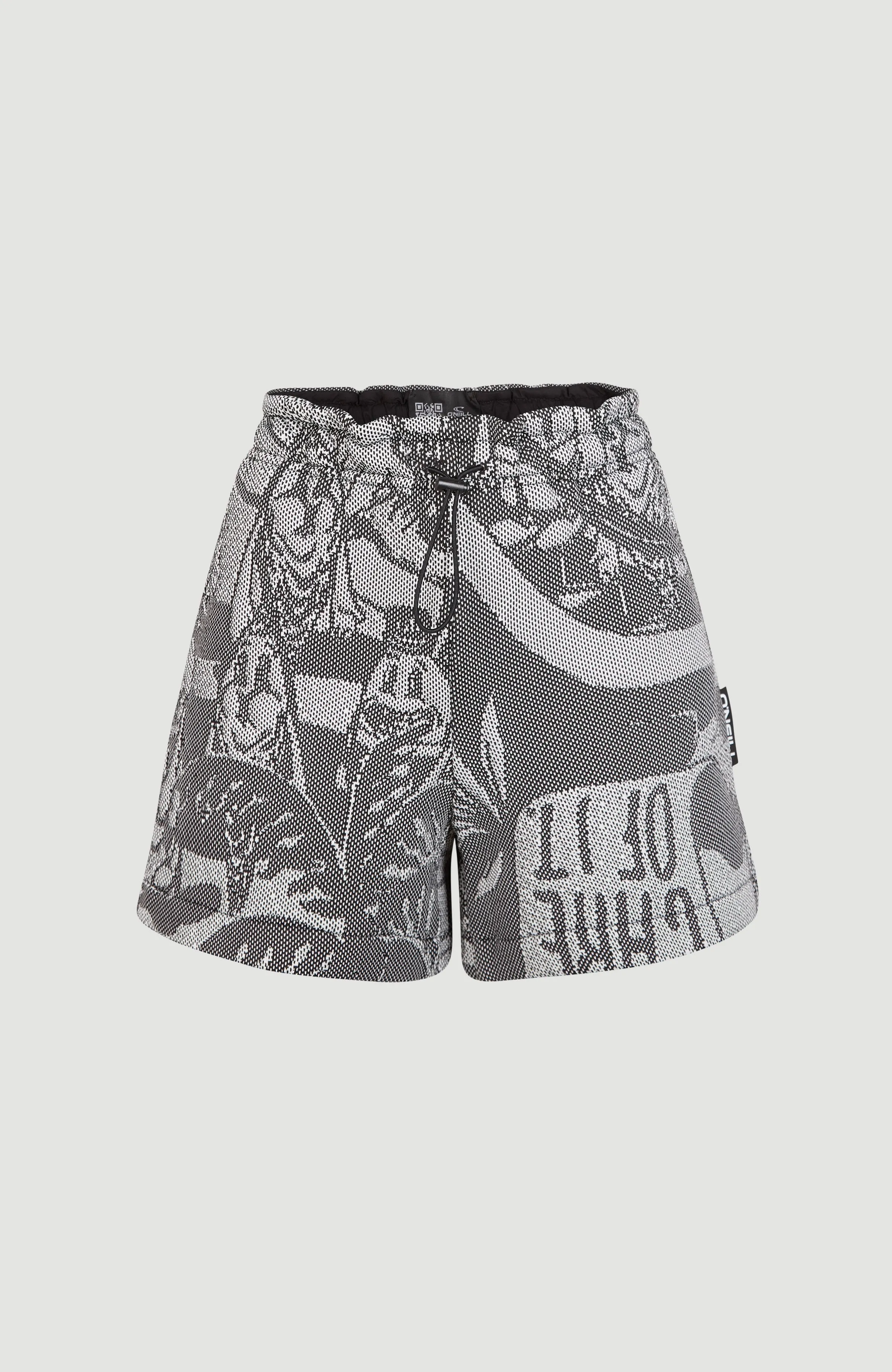 BYBORRE x O’Neill High-Waist Strick-Shorts | Black Oyster