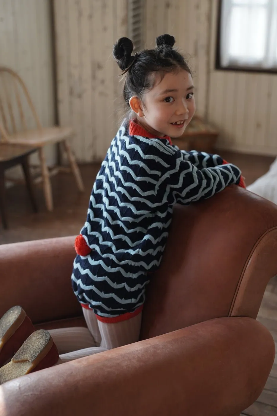 Carving Wave Knit Shorts by Mes Kids Des Fleurs