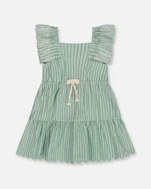 Chambray Dress With Embroidery