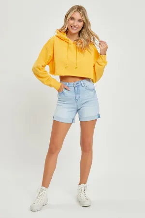 Claire High Rise Cuffed Shorts