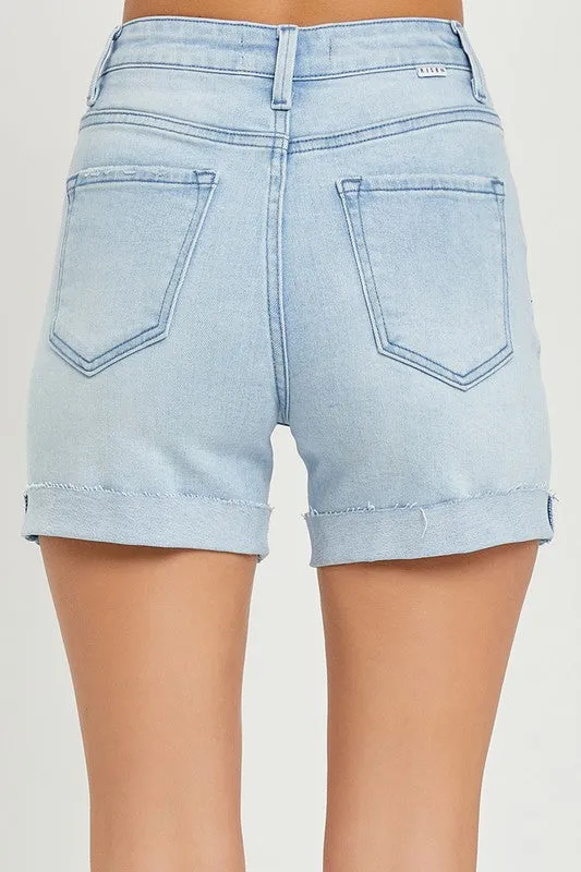 Claire High Rise Cuffed Shorts