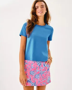 CLAIRMONT CROCHET TRIM KNIT TOP