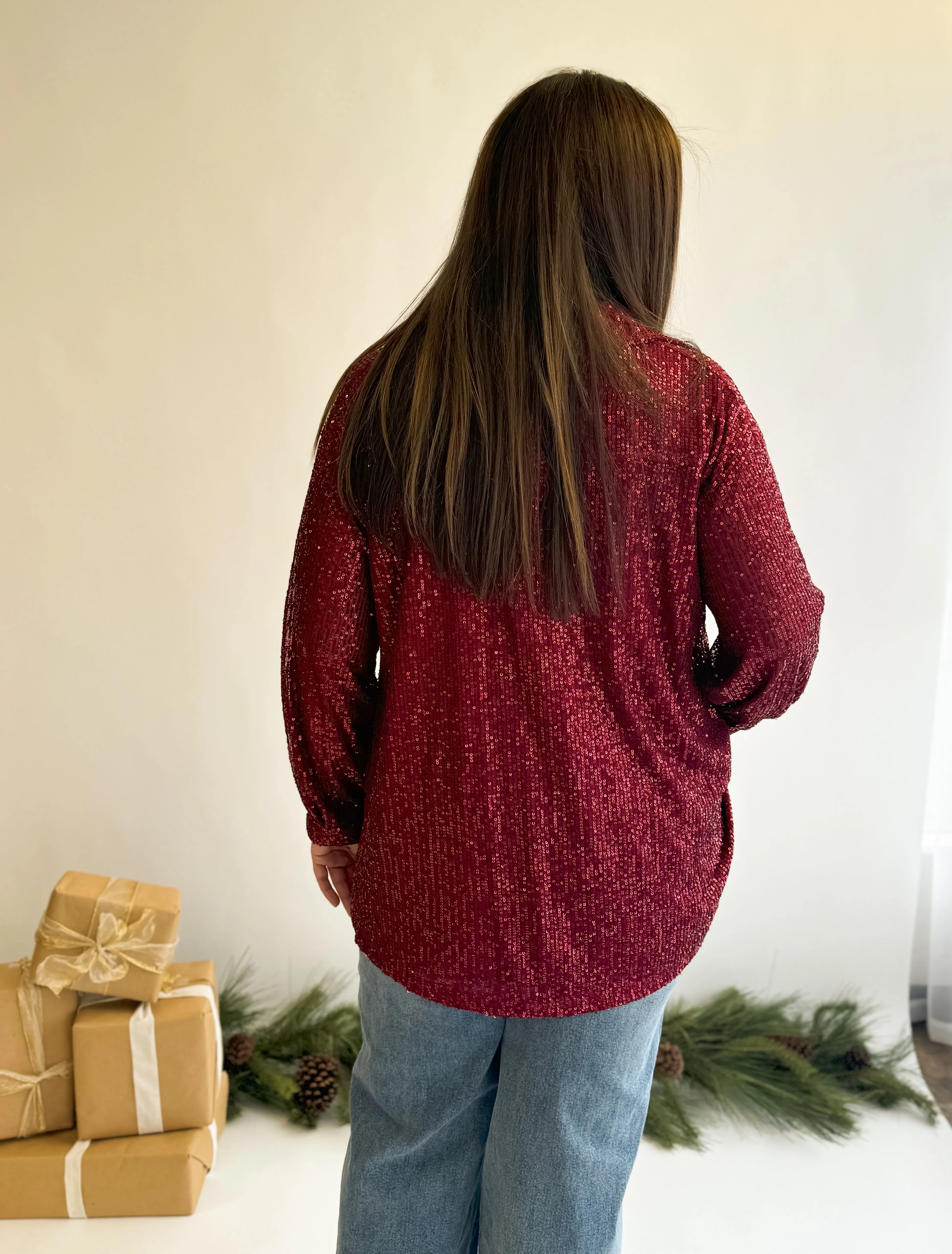 Clara Sparkle Button Down Top