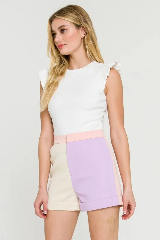 Color Block Shorts
