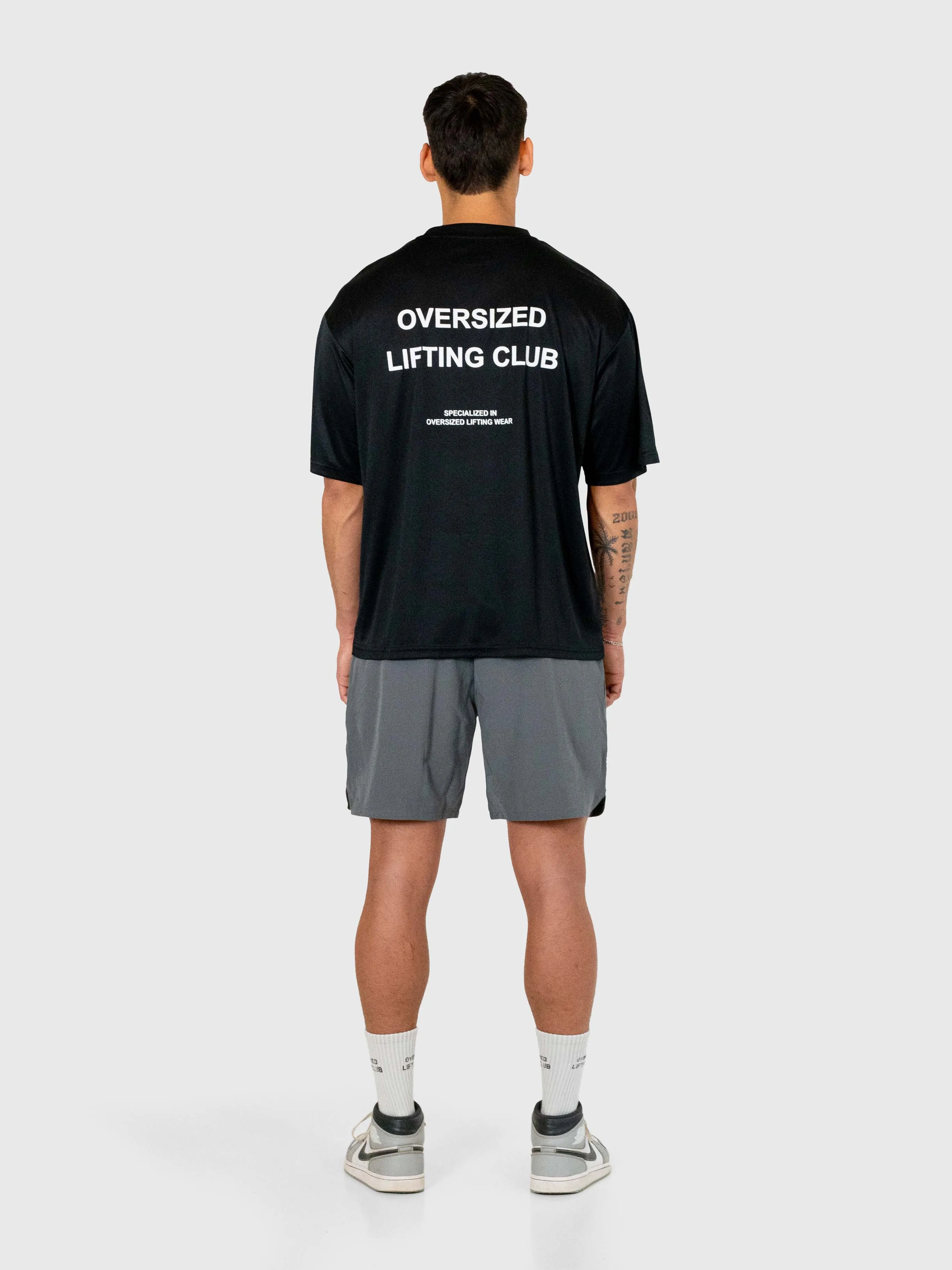 Confidence Tech Shorts - Charcoal Grey/White