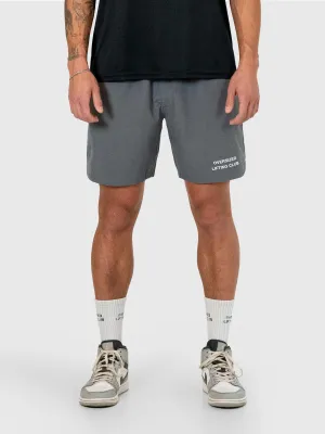 Confidence Tech Shorts - Charcoal Grey/White