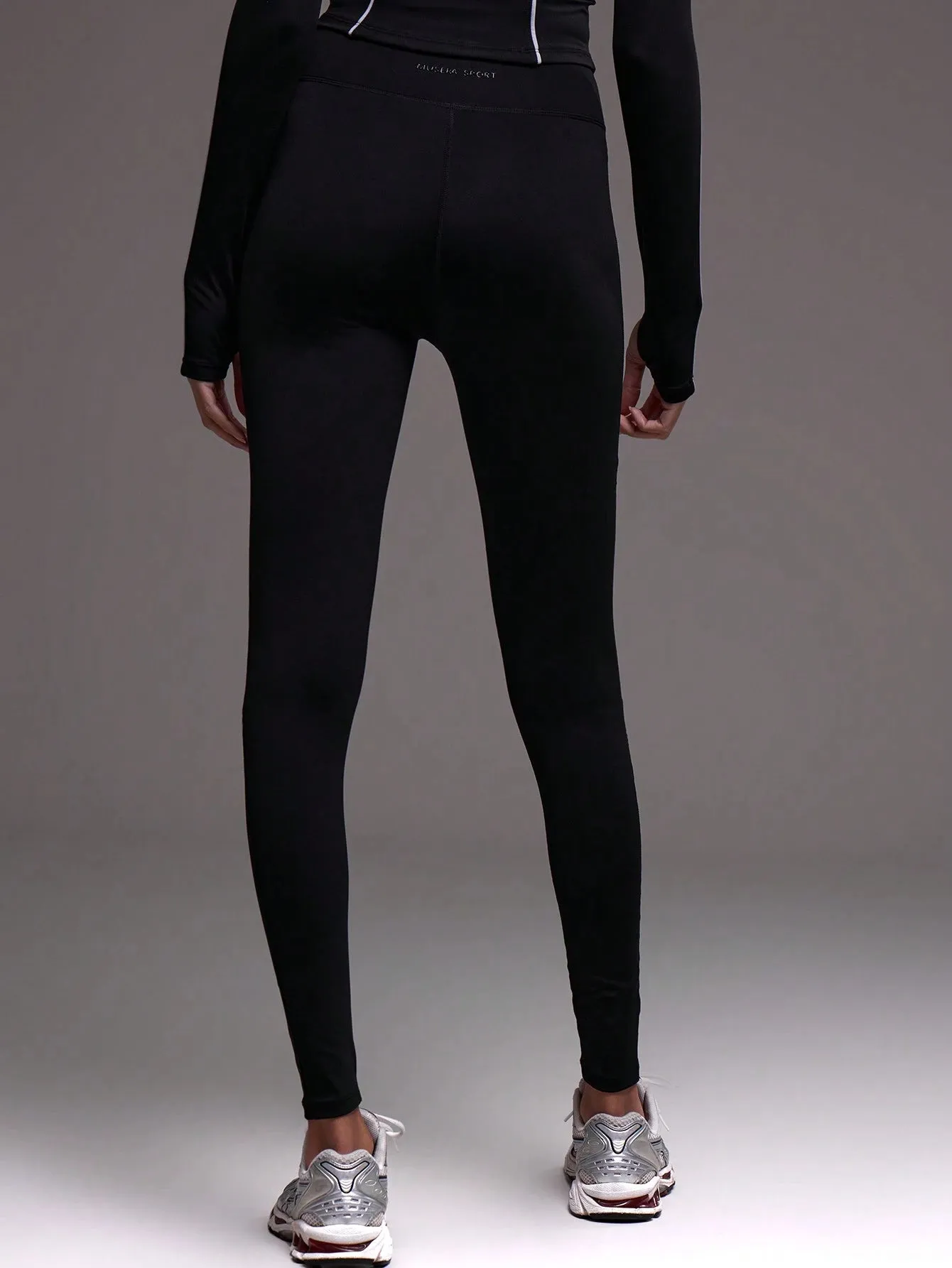 Contrast Piping High-Waist Sports Leggings – Stylish & Comfortable