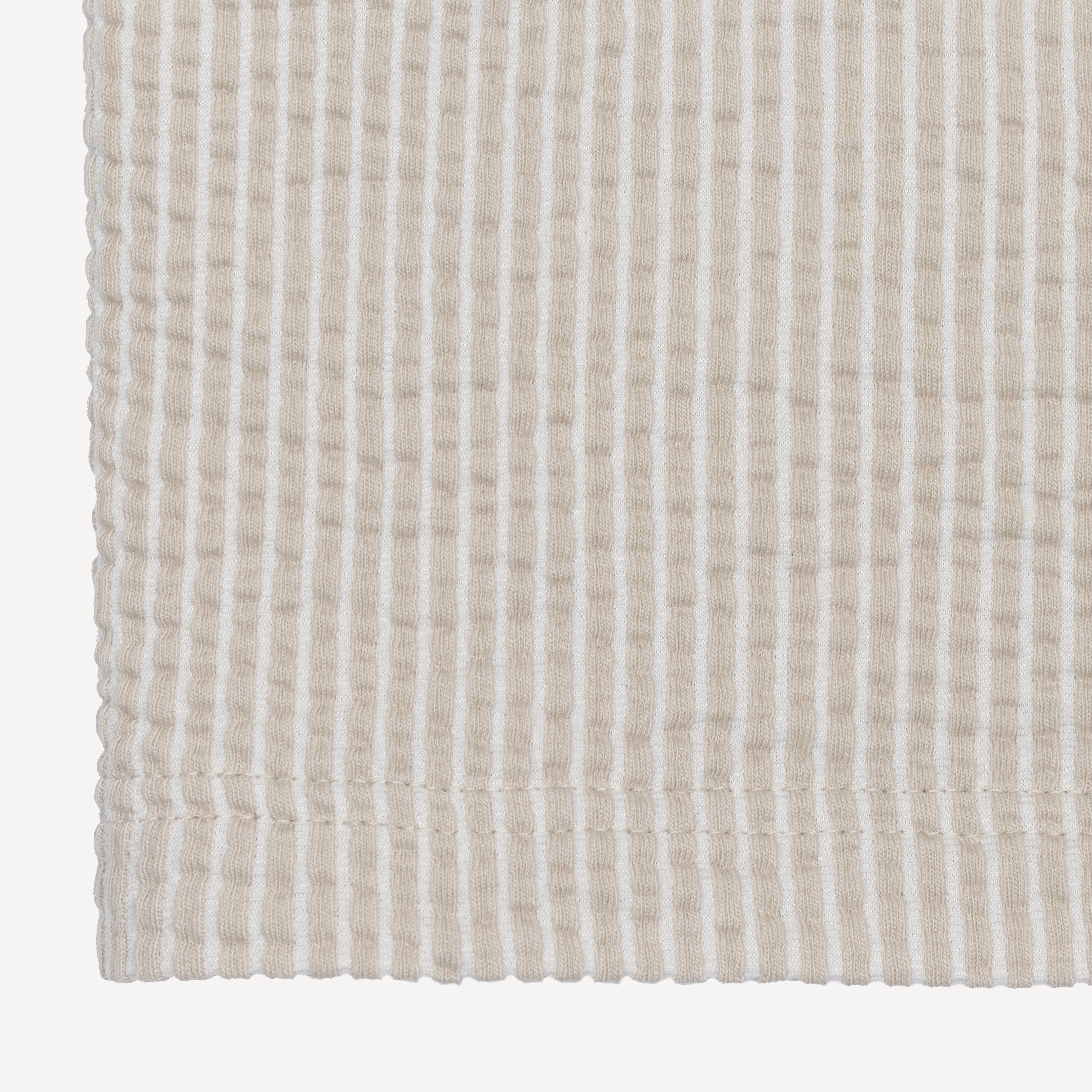 Cool Knit Seersucker Relaxed Tee - Pumice Stone / White Stripe