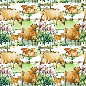 Cows in the meadow cuffed shorts