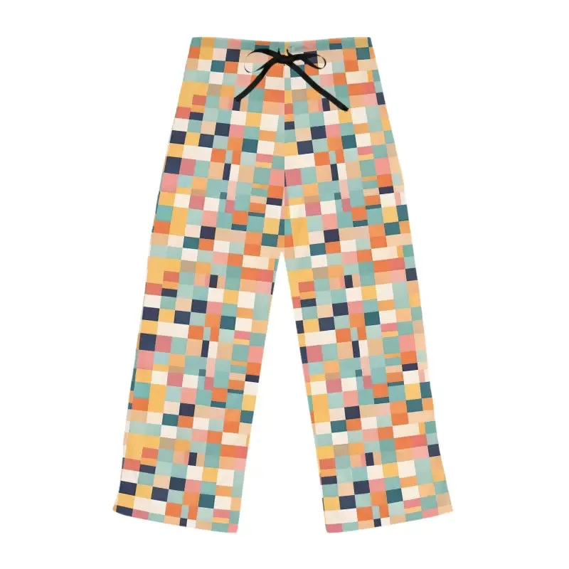 Cozy Pastel Colors Checkered Pajama Pants