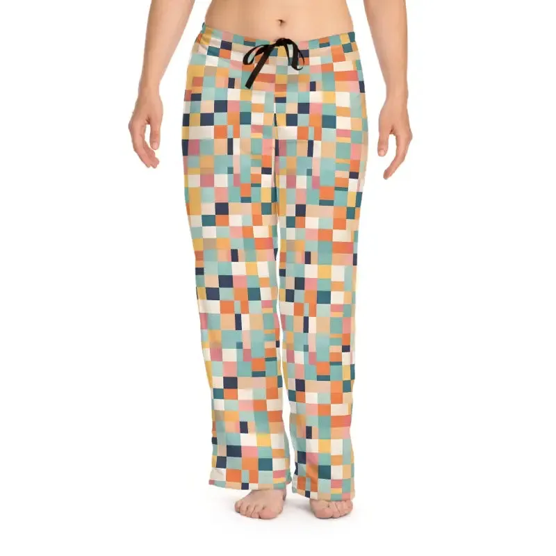 Cozy Pastel Colors Checkered Pajama Pants