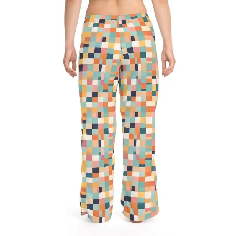 Cozy Pastel Colors Checkered Pajama Pants