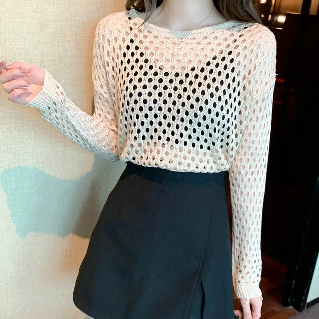 Cream Crochet Top