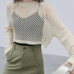 Cream Crochet Top