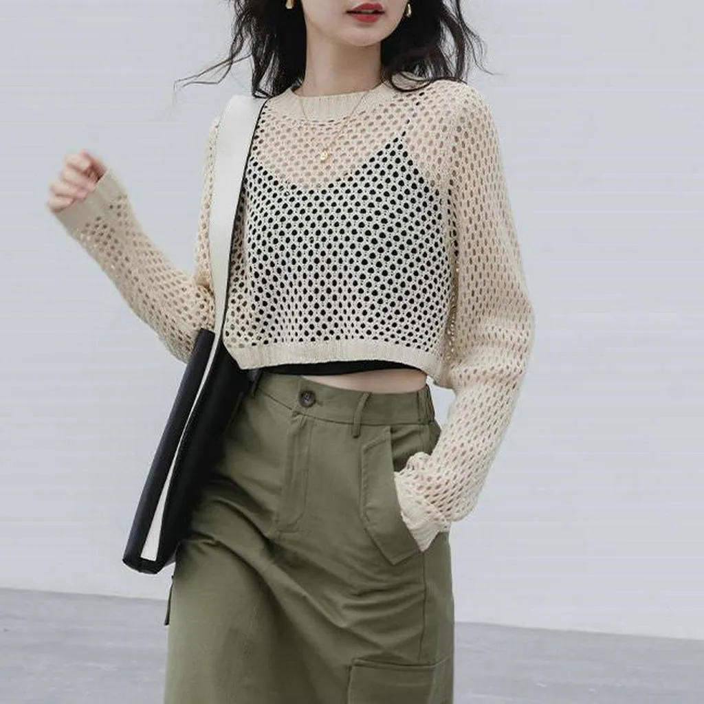 Cream Crochet Top