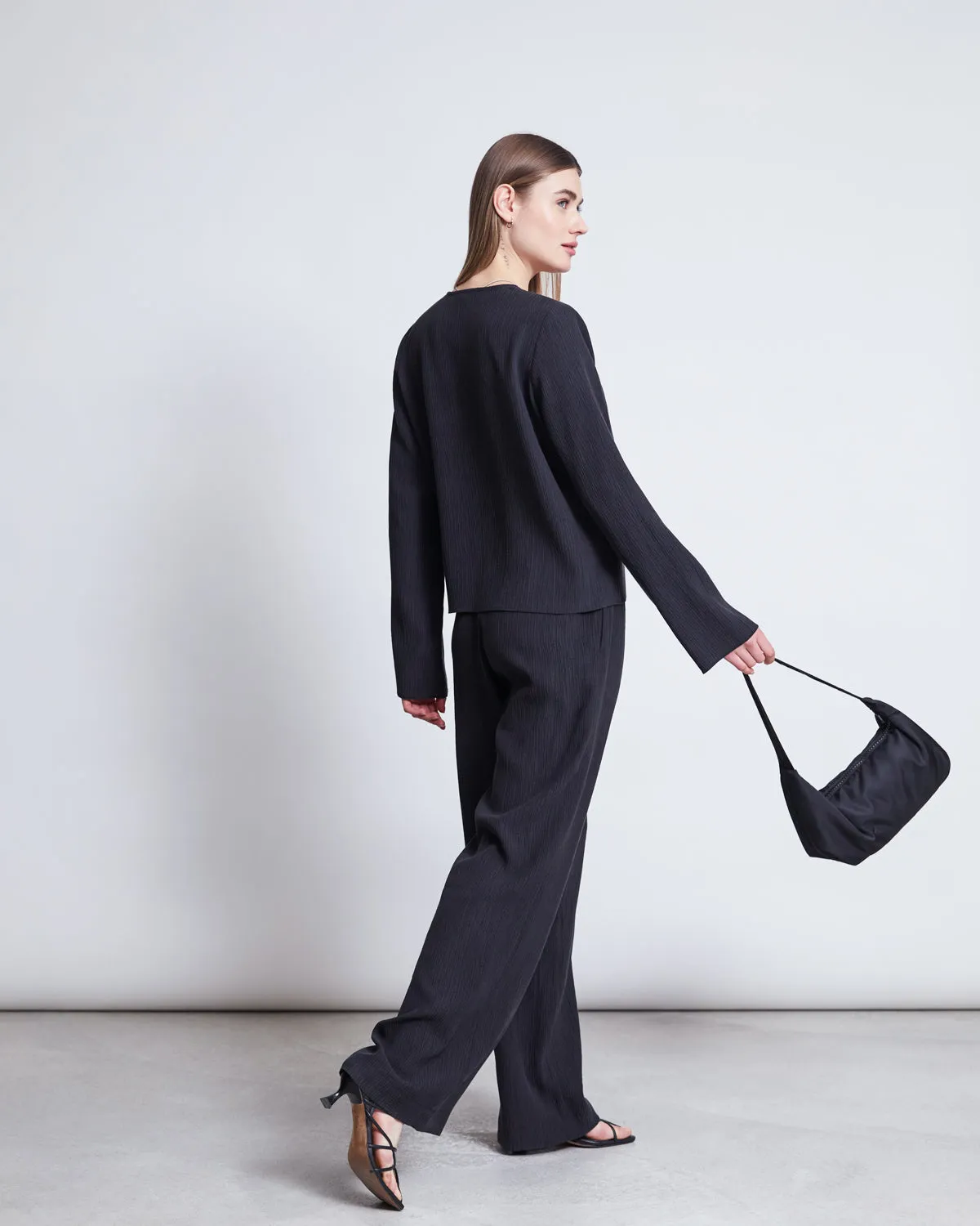 CRINKLE PANTS HAVA BLACK