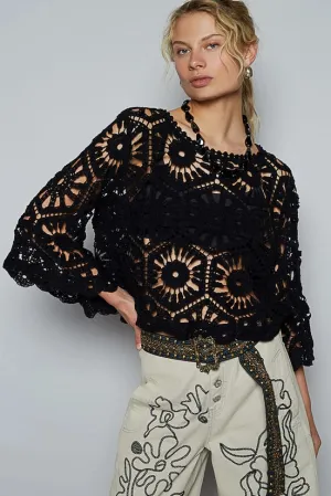 Crochet 3/4 Sleeve Top