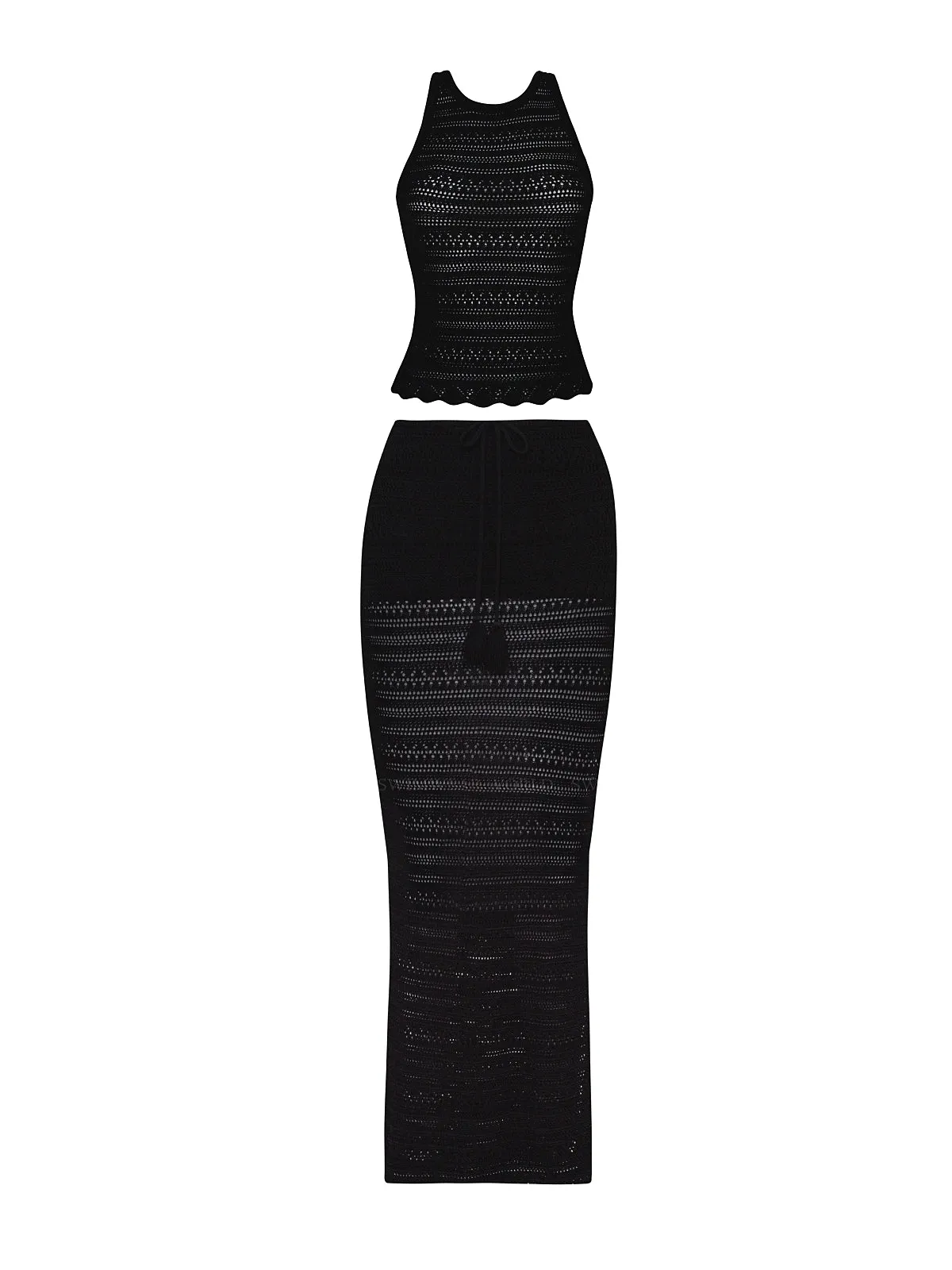 Crochet-Crochet Long Skirt
