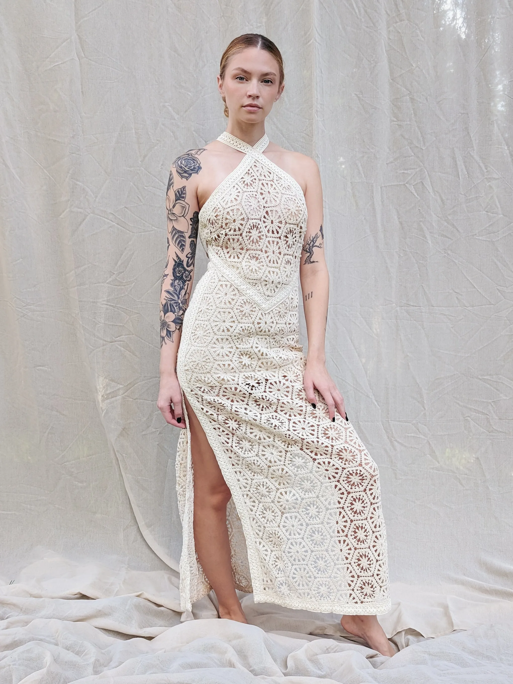 Crochet Cut Out Dress