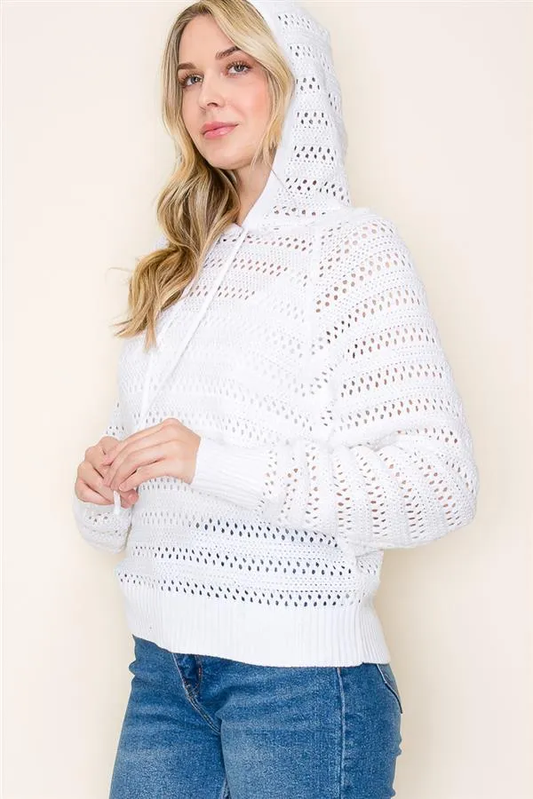 Crochet Dolman Sleeve Hoodie