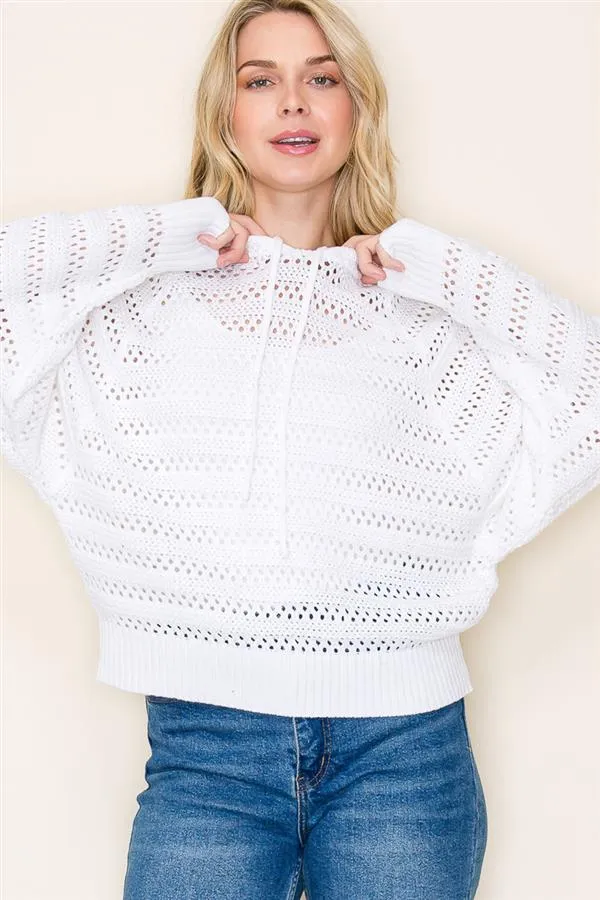Crochet Dolman Sleeve Hoodie