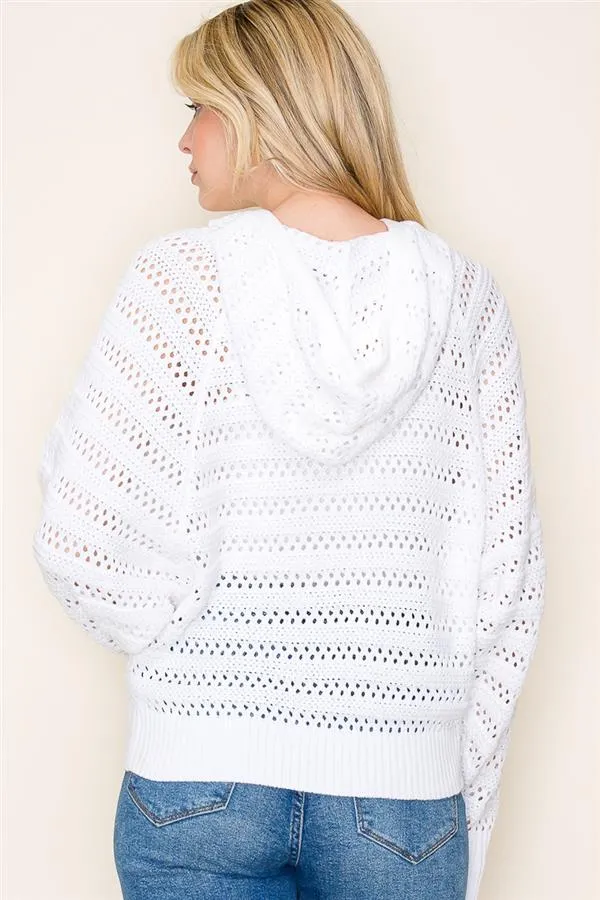 Crochet Dolman Sleeve Hoodie