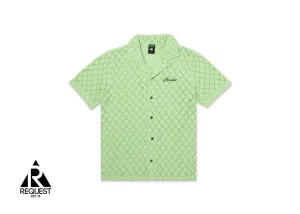 Crochet Film Festival Button Down Top "Mint Green"