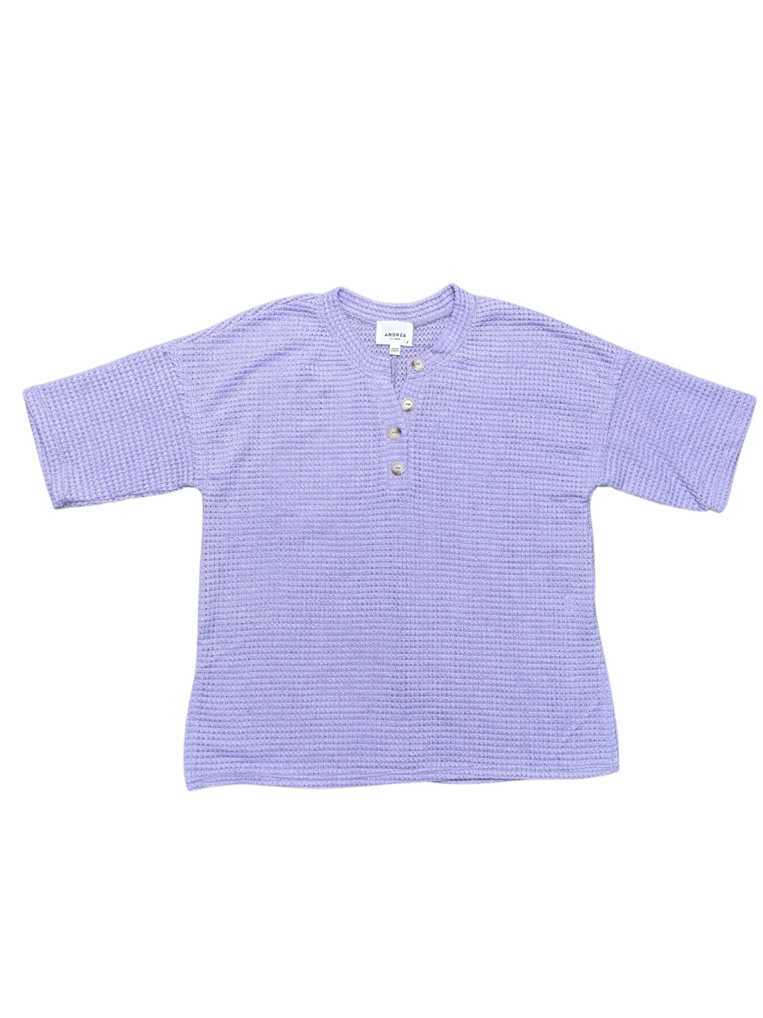 Crochet Knit Half Sleeve-Lilac