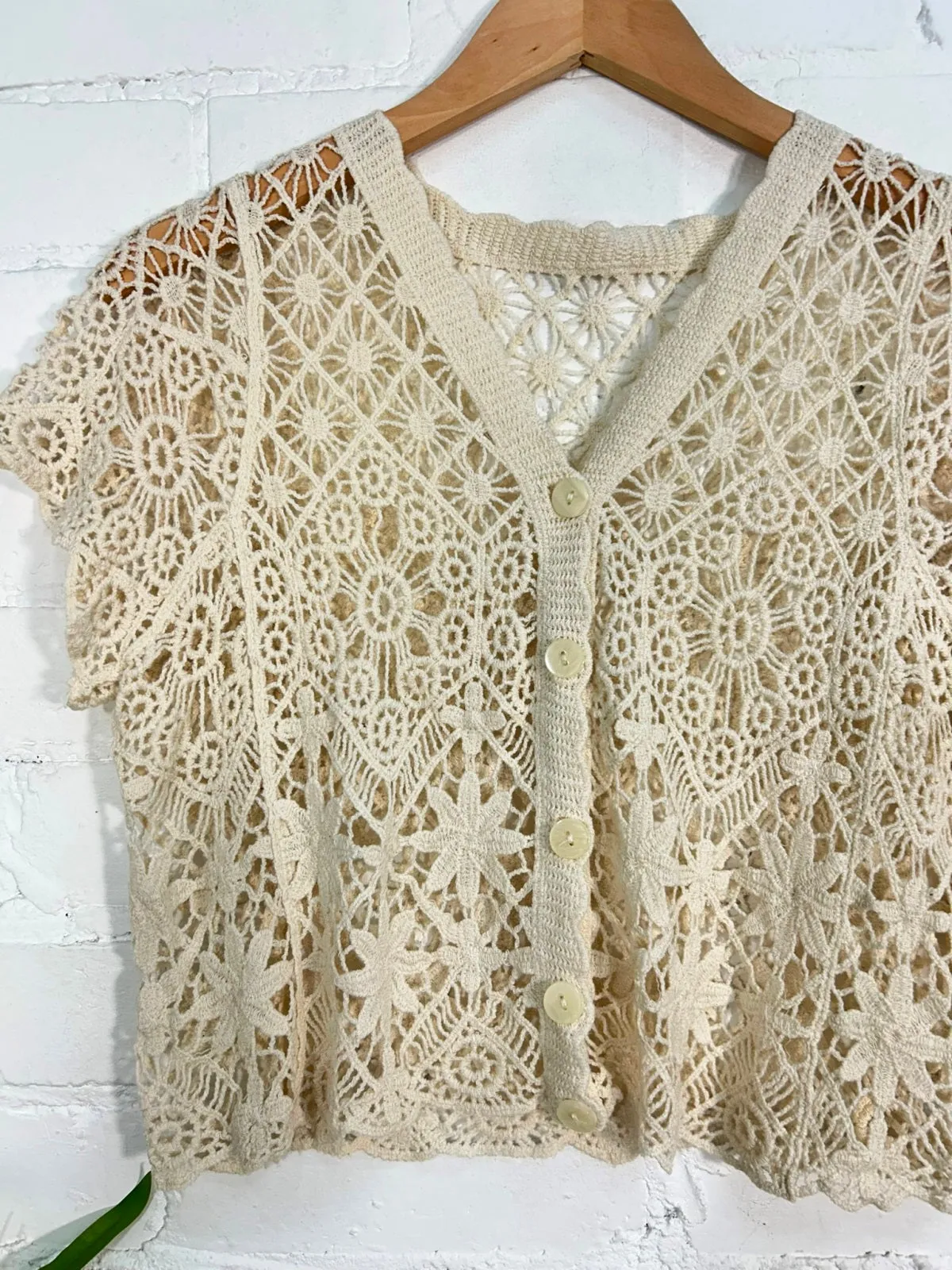 Crochet Short Sleeve Cardi