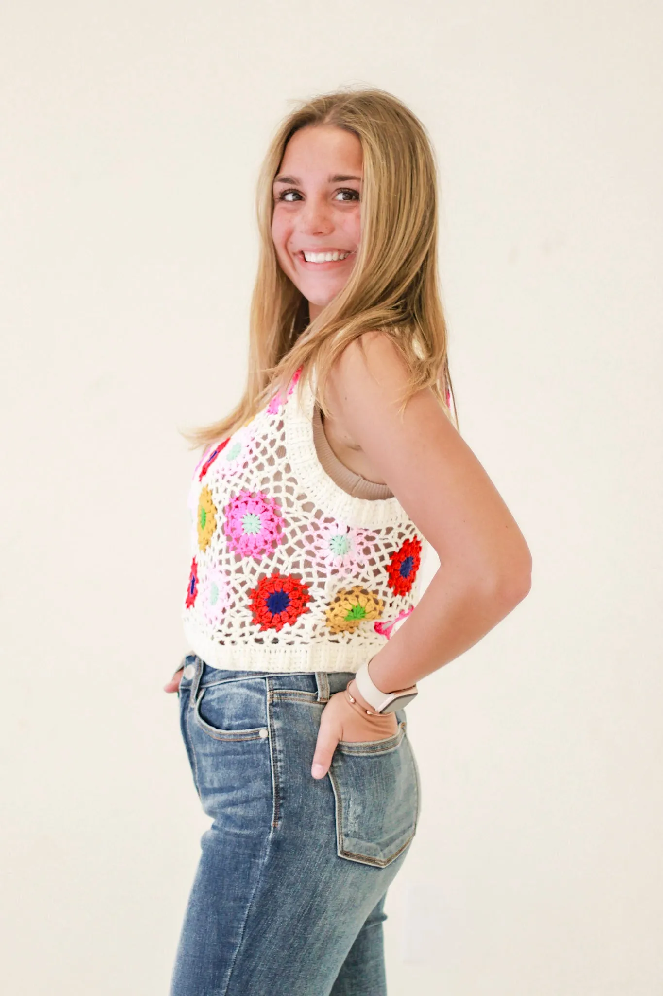 Crocheted with Love Floral Top