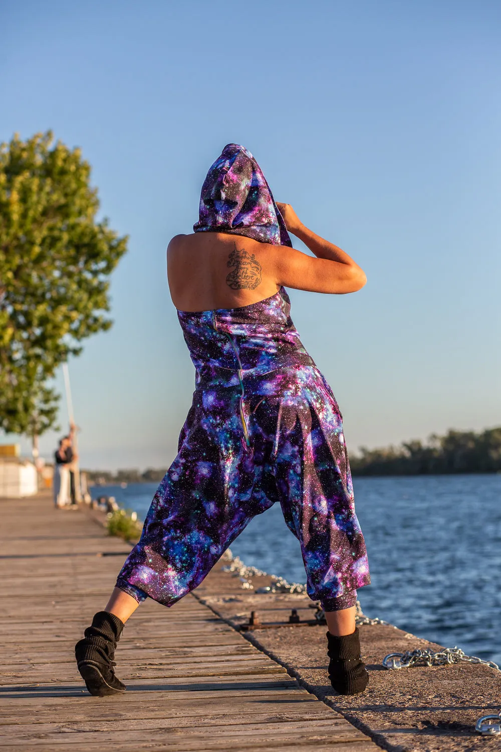 Cuddle Puddle Galaxy Romper-Purple