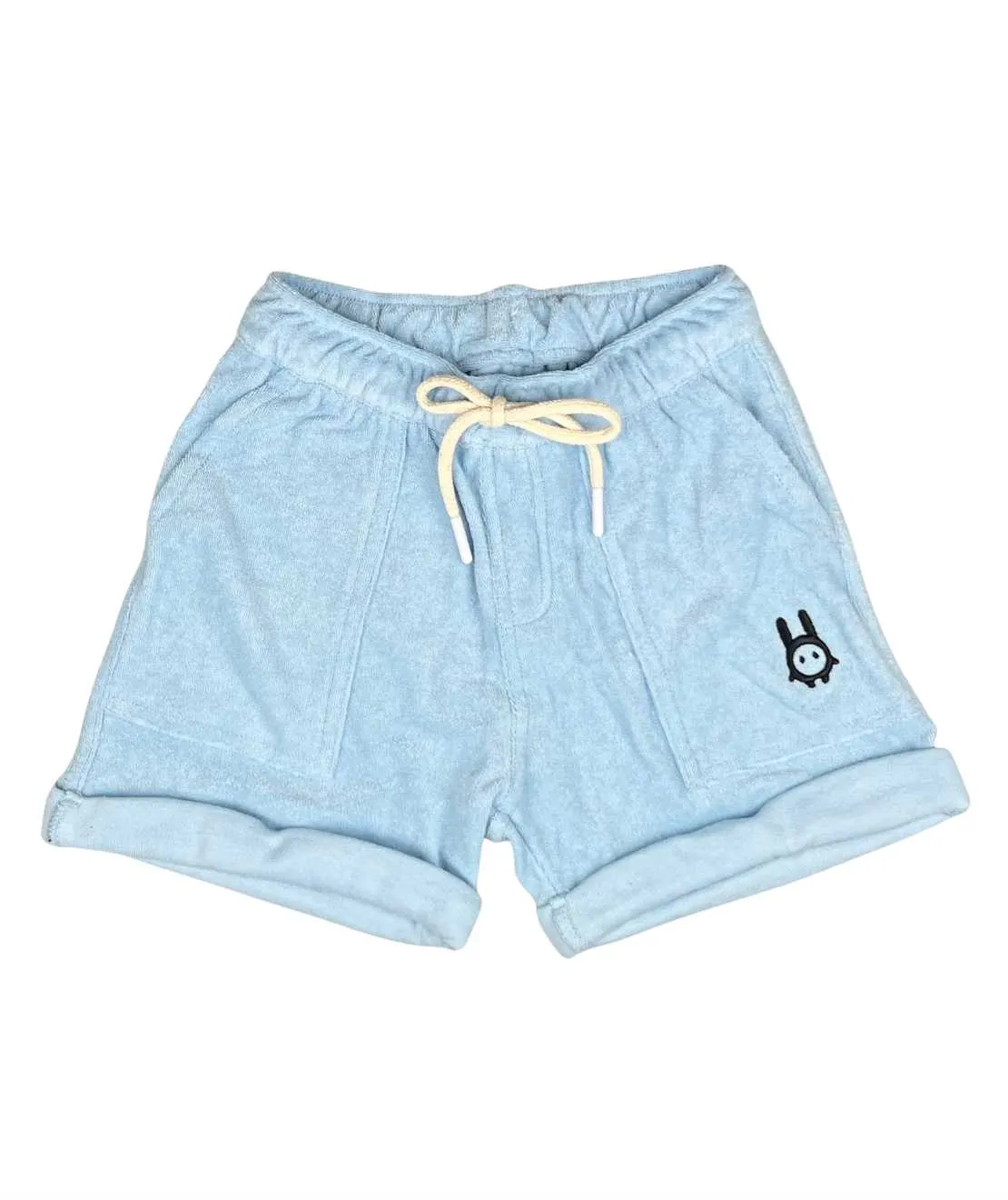 Cuffed French Terry Shorts in Sky
