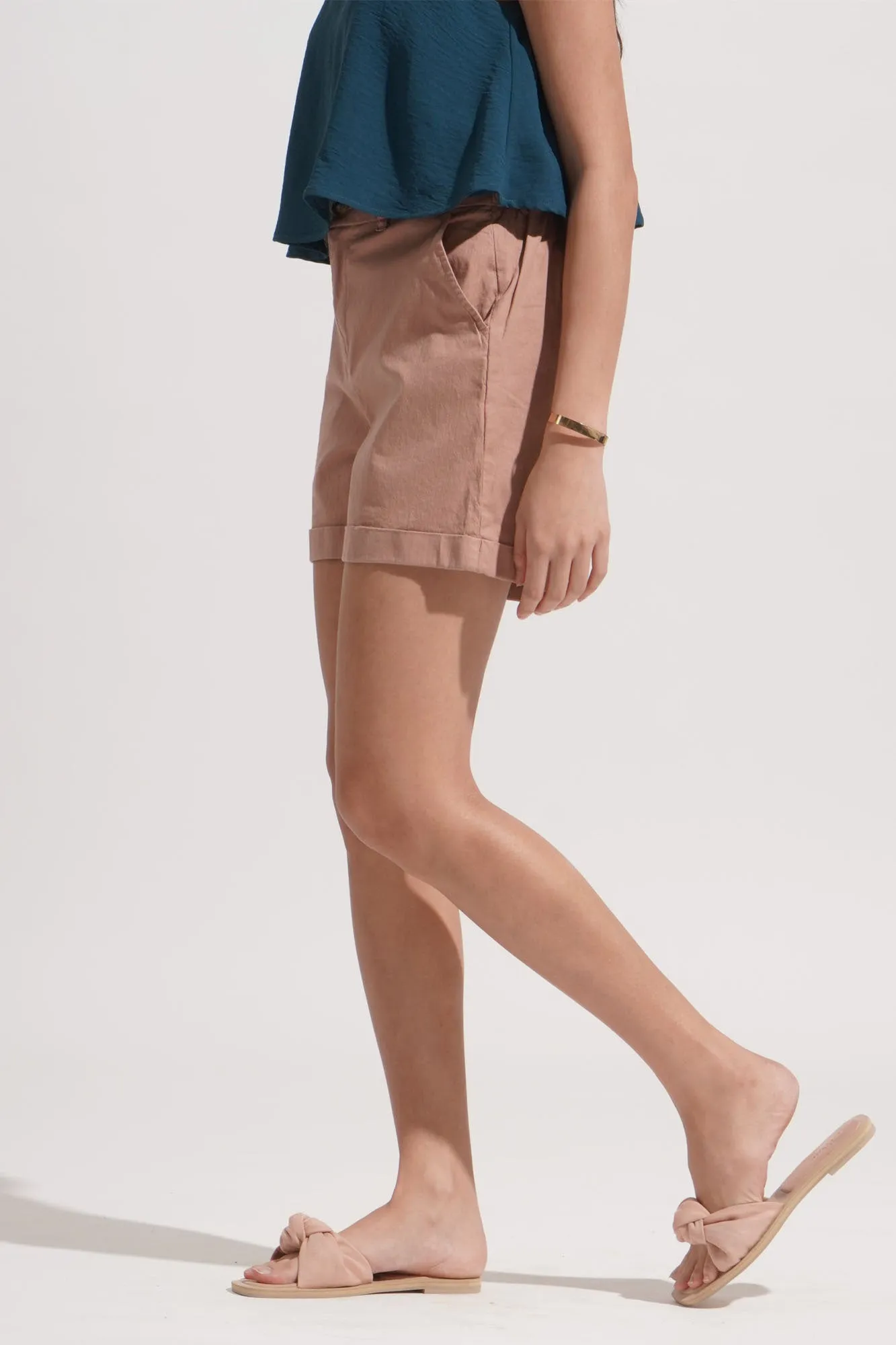Cuffed Pull Up Shorts