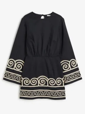 Deborah® | Embroidered long sleeve dress
