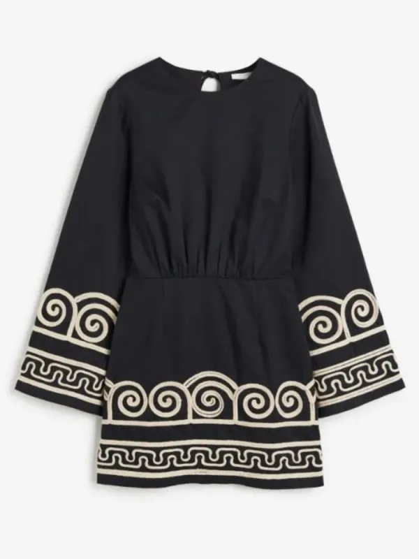 Deborah® | Embroidered long sleeve dress