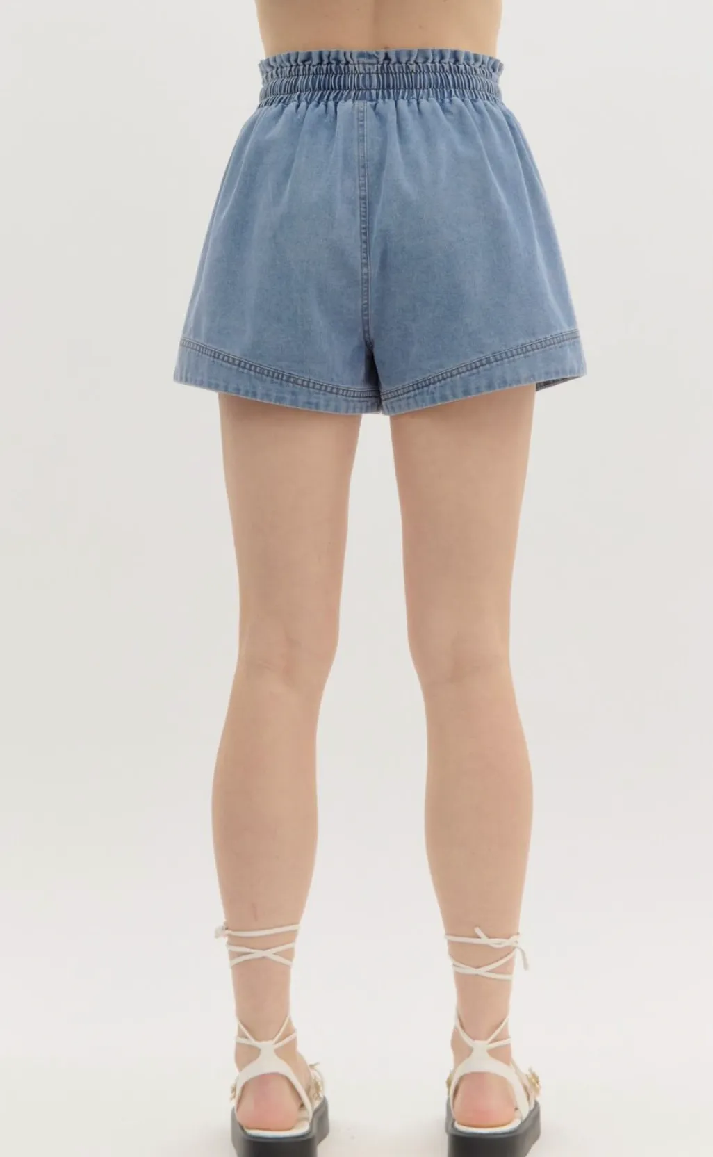 Denim High Waist Short