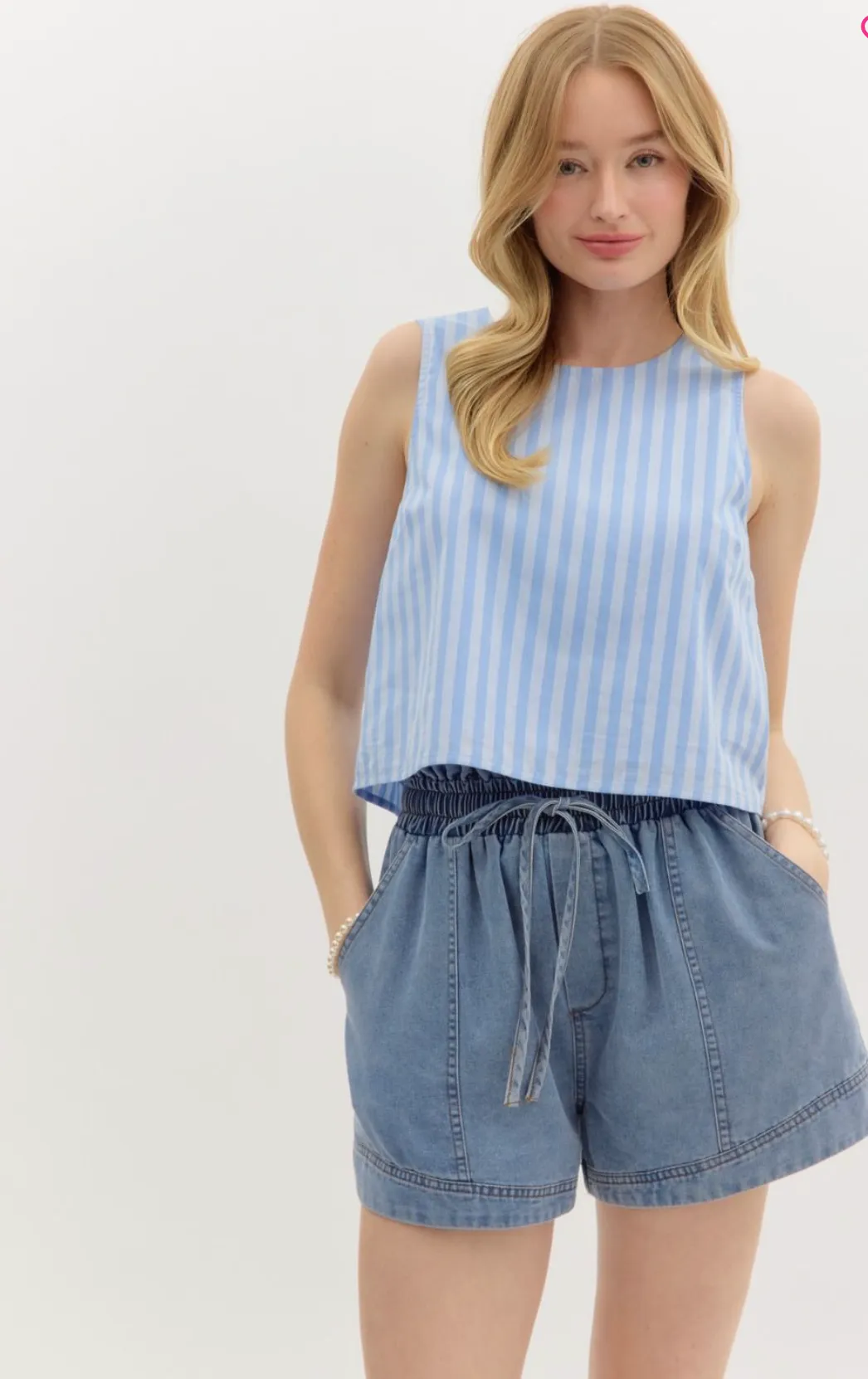 Denim High Waist Short