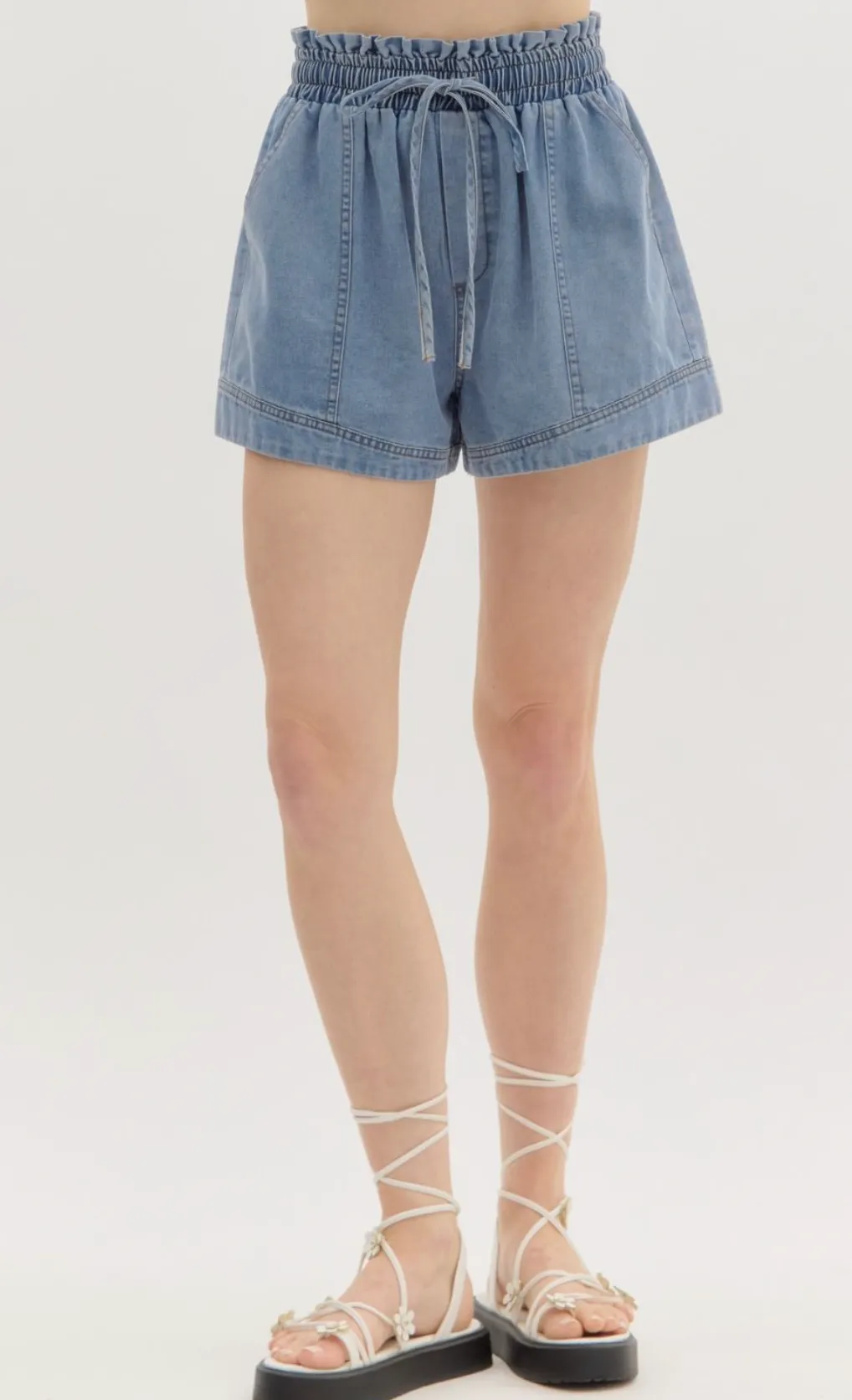 Denim High Waist Short
