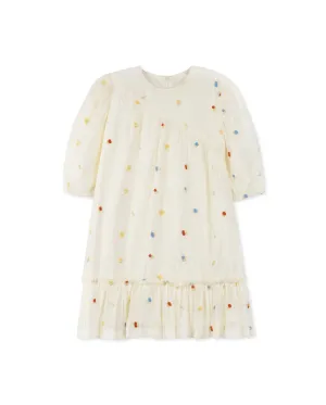 Embroidered Cherry Tiered Dress