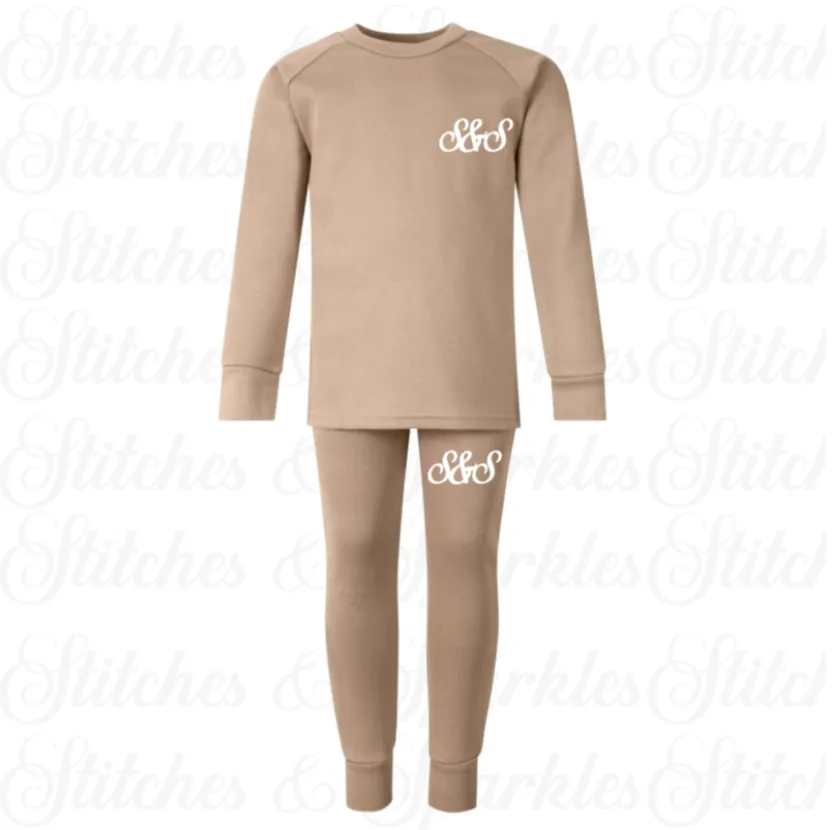 Embroidered Initials Loungewear Set