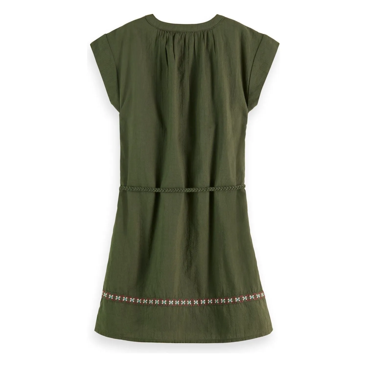 Embroidered Kaftan Dress - Seaweed Green
