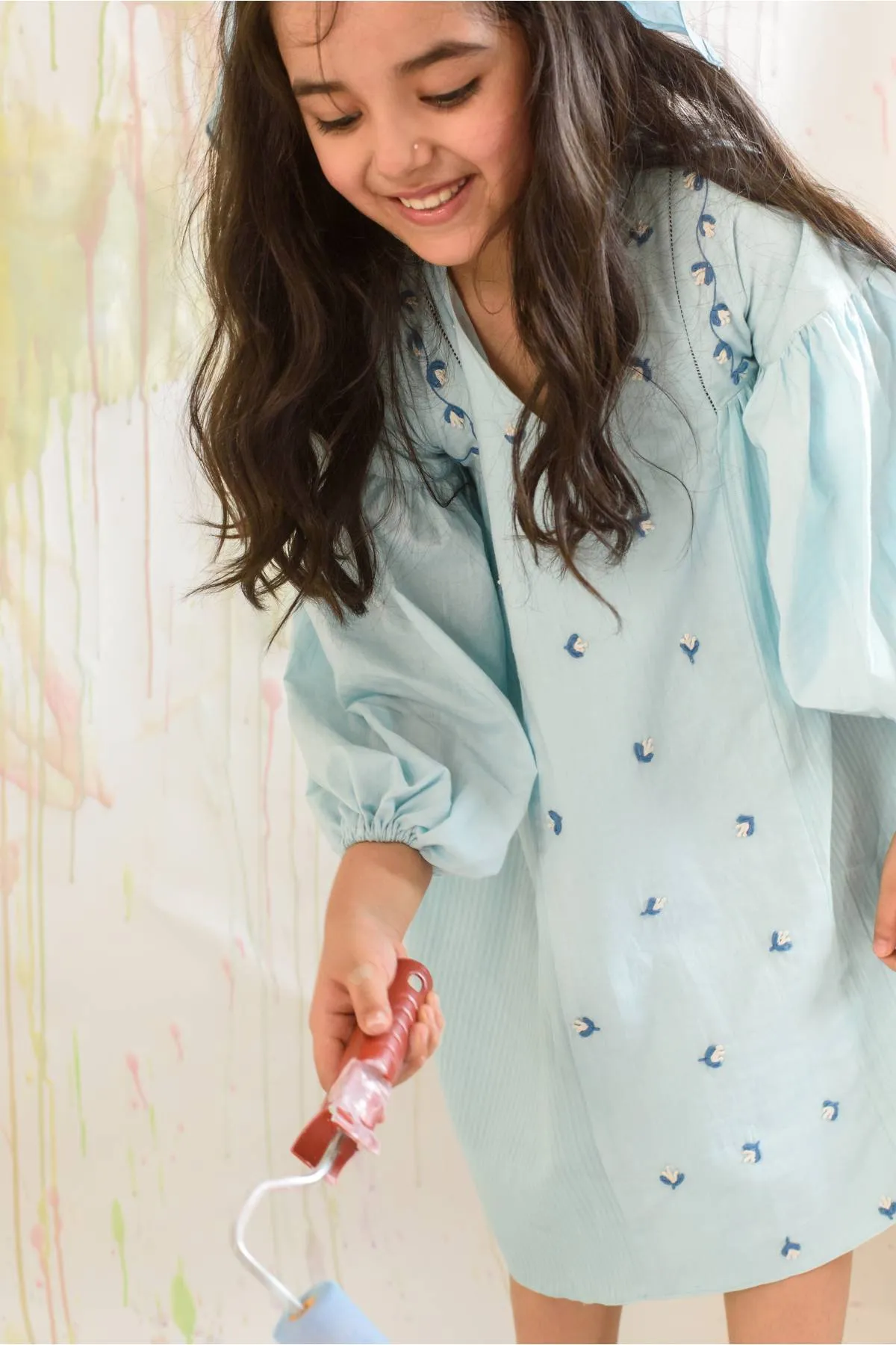Embroidery Empire Dress