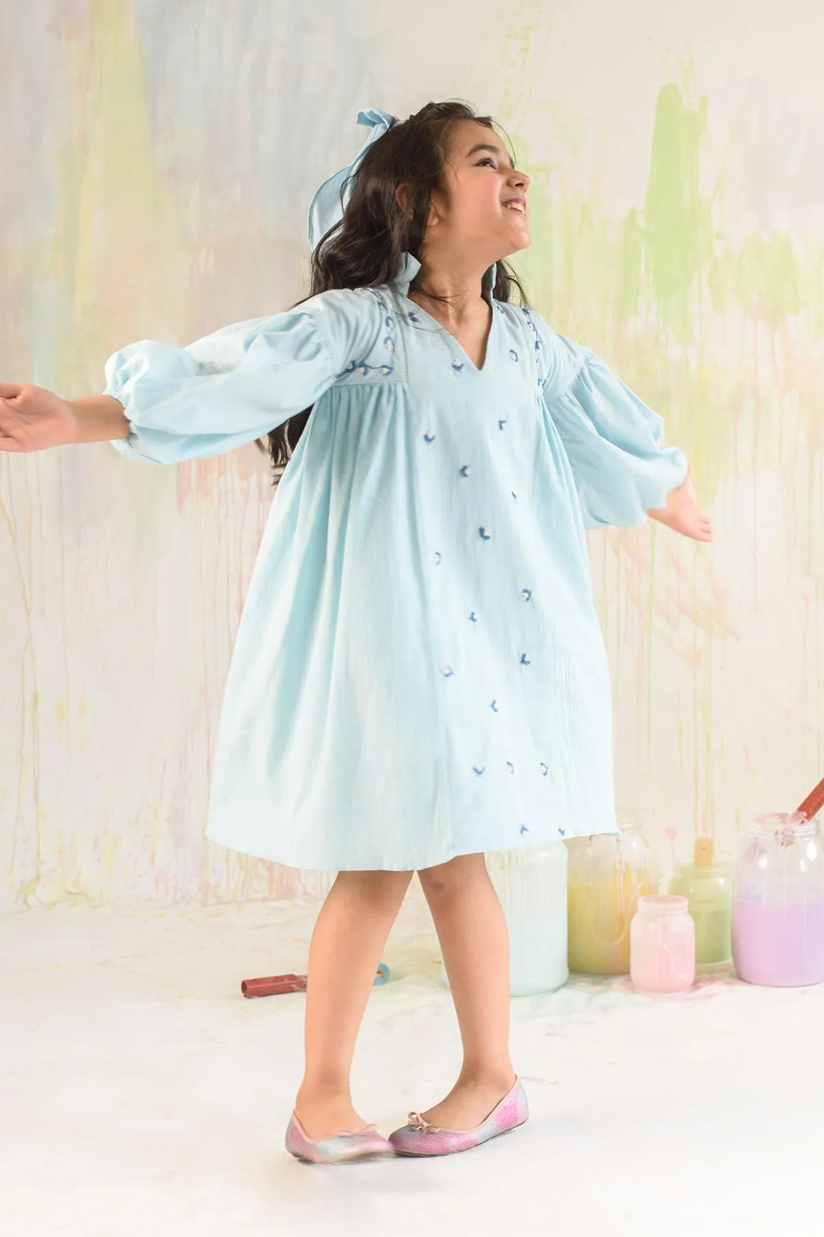 Embroidery Empire Dress
