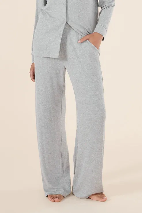 Emilia Ribbed Lounge PJ Set - Grey